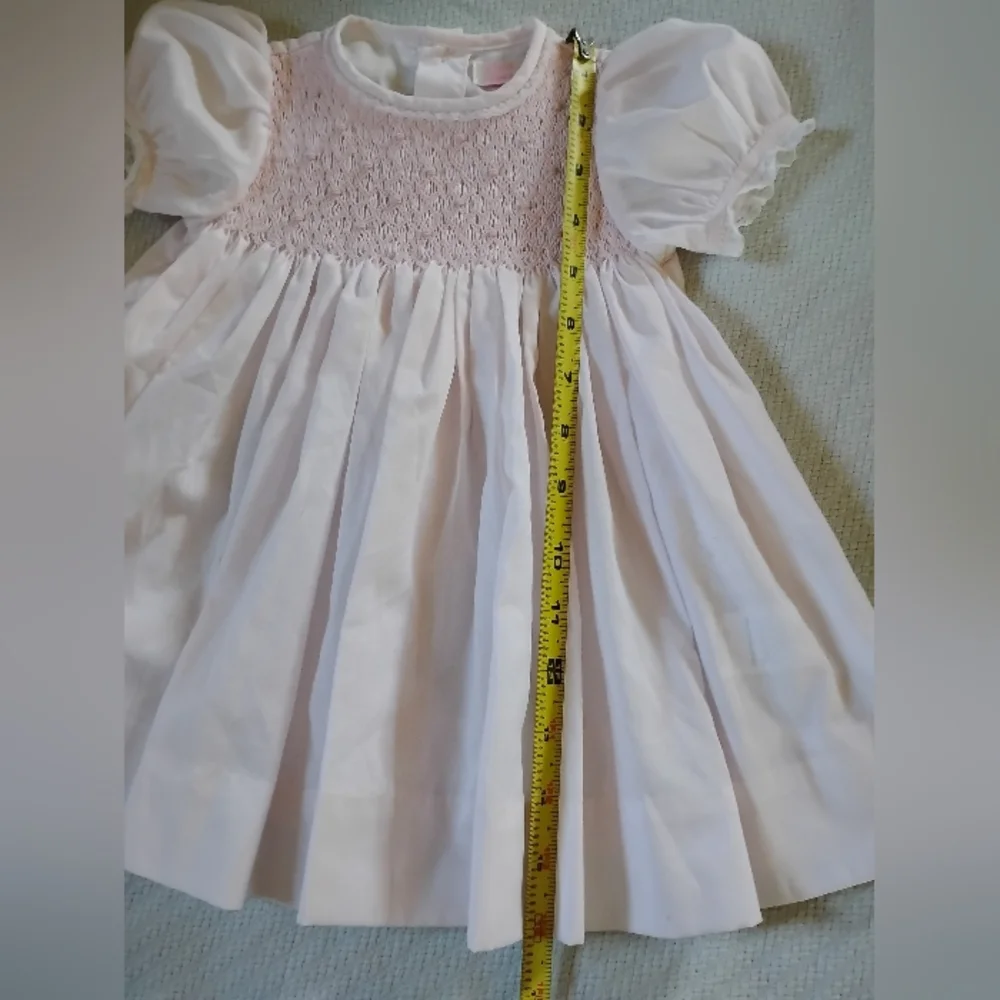 Petit Ami Baby Girl Pink Smocked Dress 3m Bishop Vintage Style Elegant Feminine